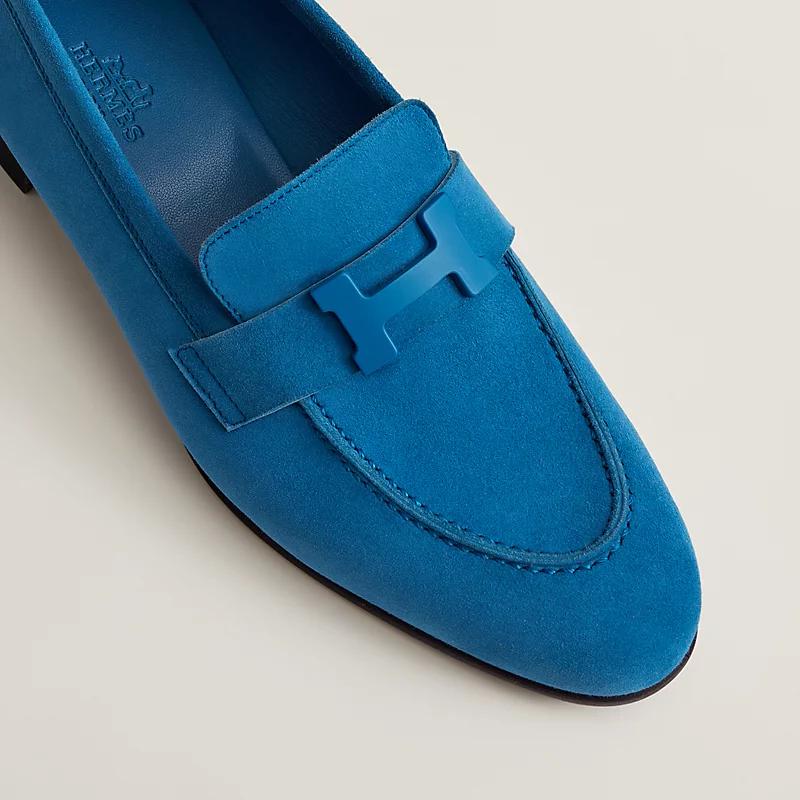 Giày Hermes Paris Loafer Nữ Xanh Dương Đậm